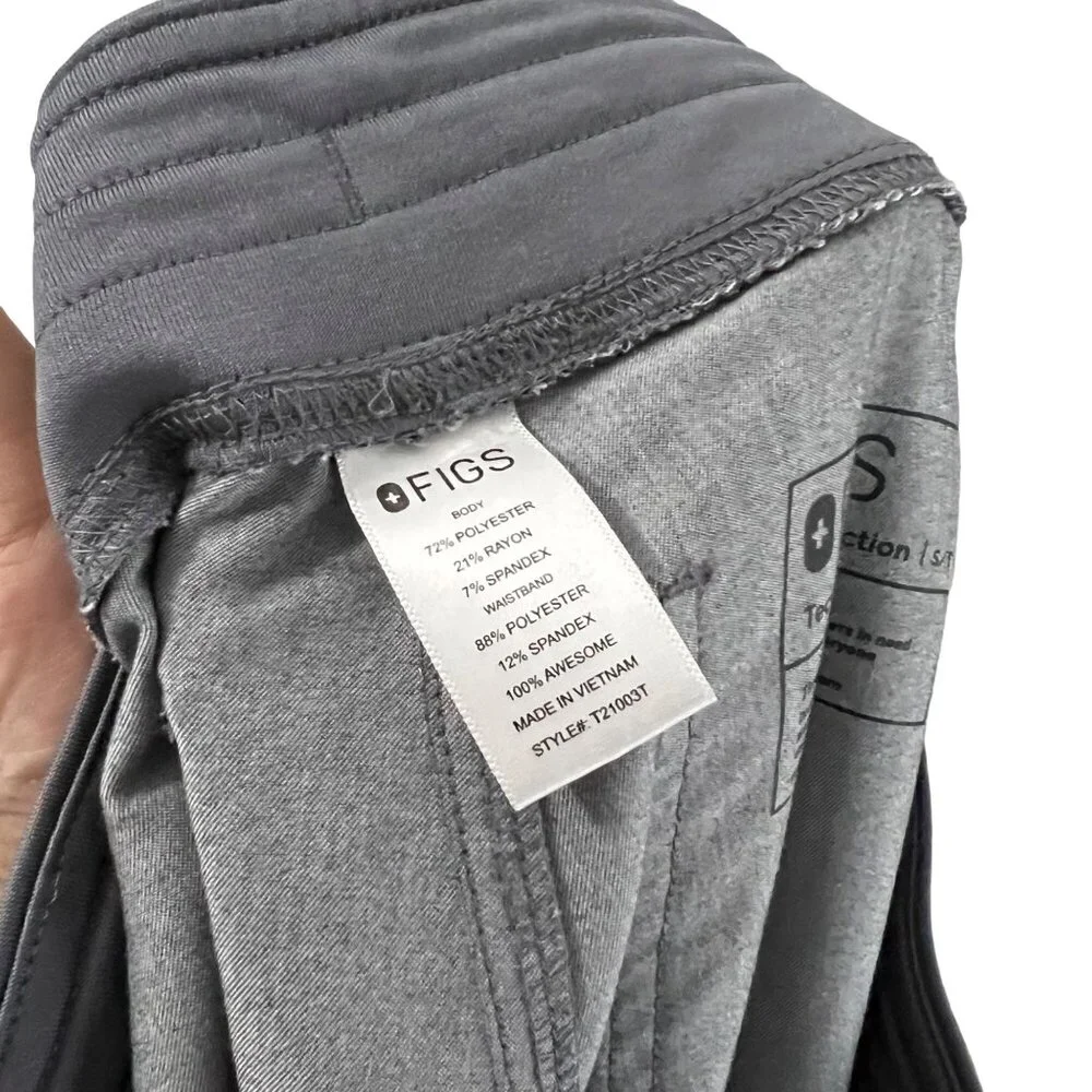 Figs Mens Gray Pisco Scrub Pull On Pants Size Small Tall
